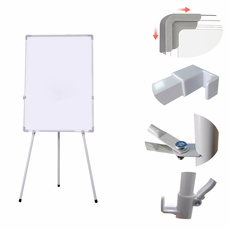 Whiteboard with three-legged display easels
