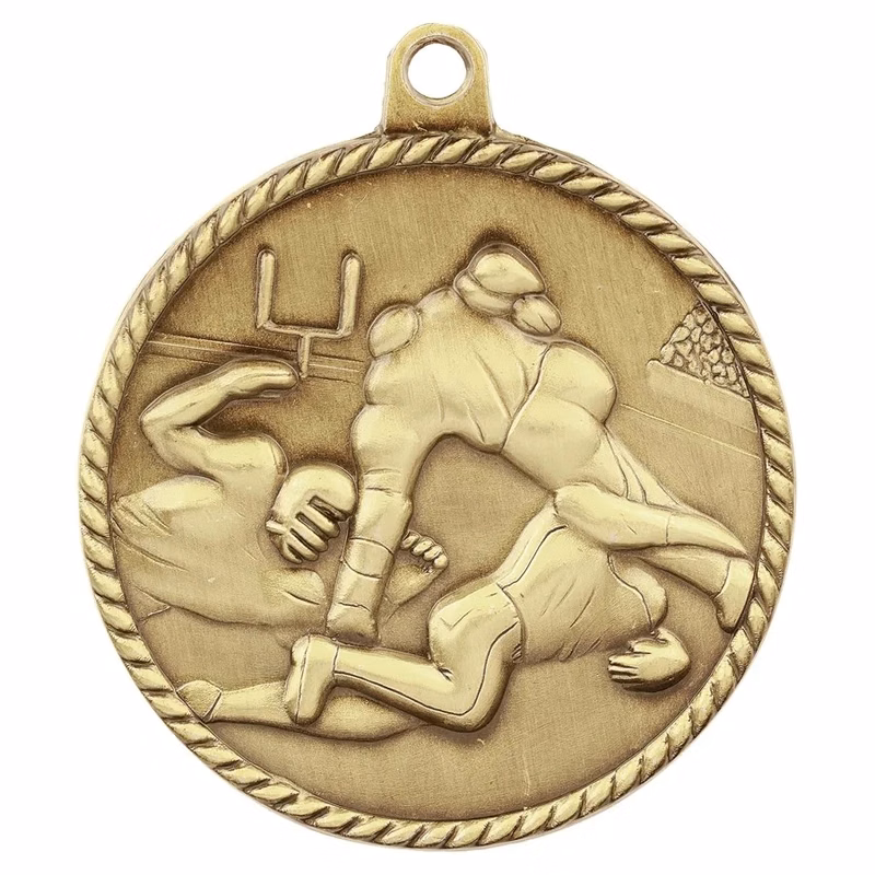 2" High Relief Medal-Football