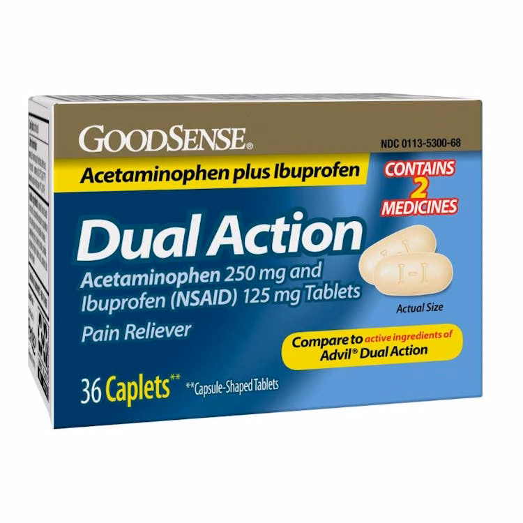 GoodSense Dual Action Acetaminophen and Ibuprofen Caplets