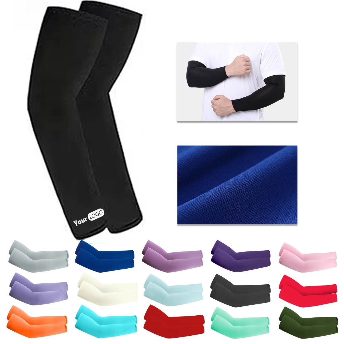 Polyester Cooling Sun Protection Arm Sleeves 1