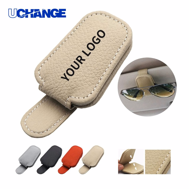 Leather Sunglasses Clip for Car