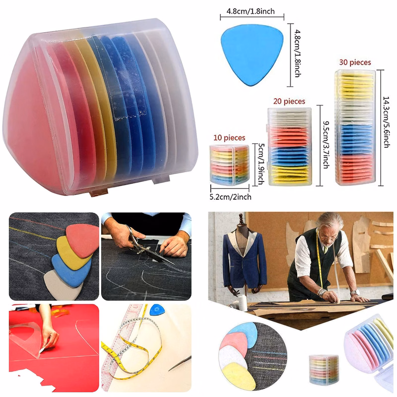 10 Pcs Triangle Tailors Chalk