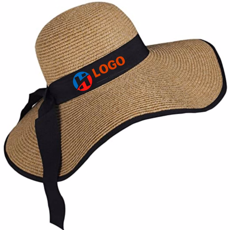 Wide Brim Sun Straw Hat Roll Up Floppy Beach Hats