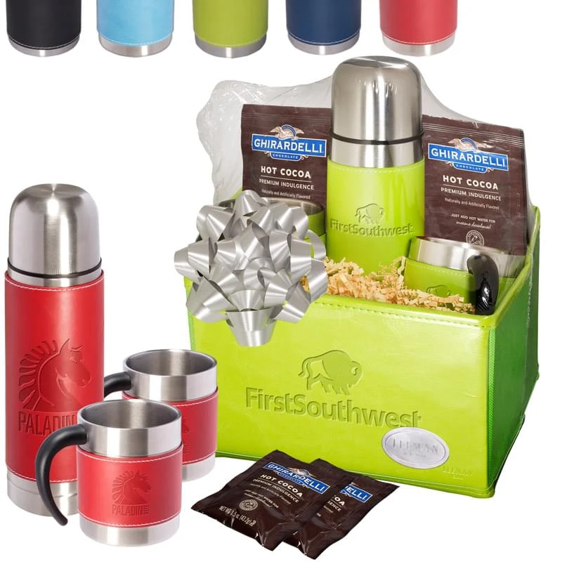 Tuscany Thermal Bottle & Cups Ghirardelli Cocoa Set 1