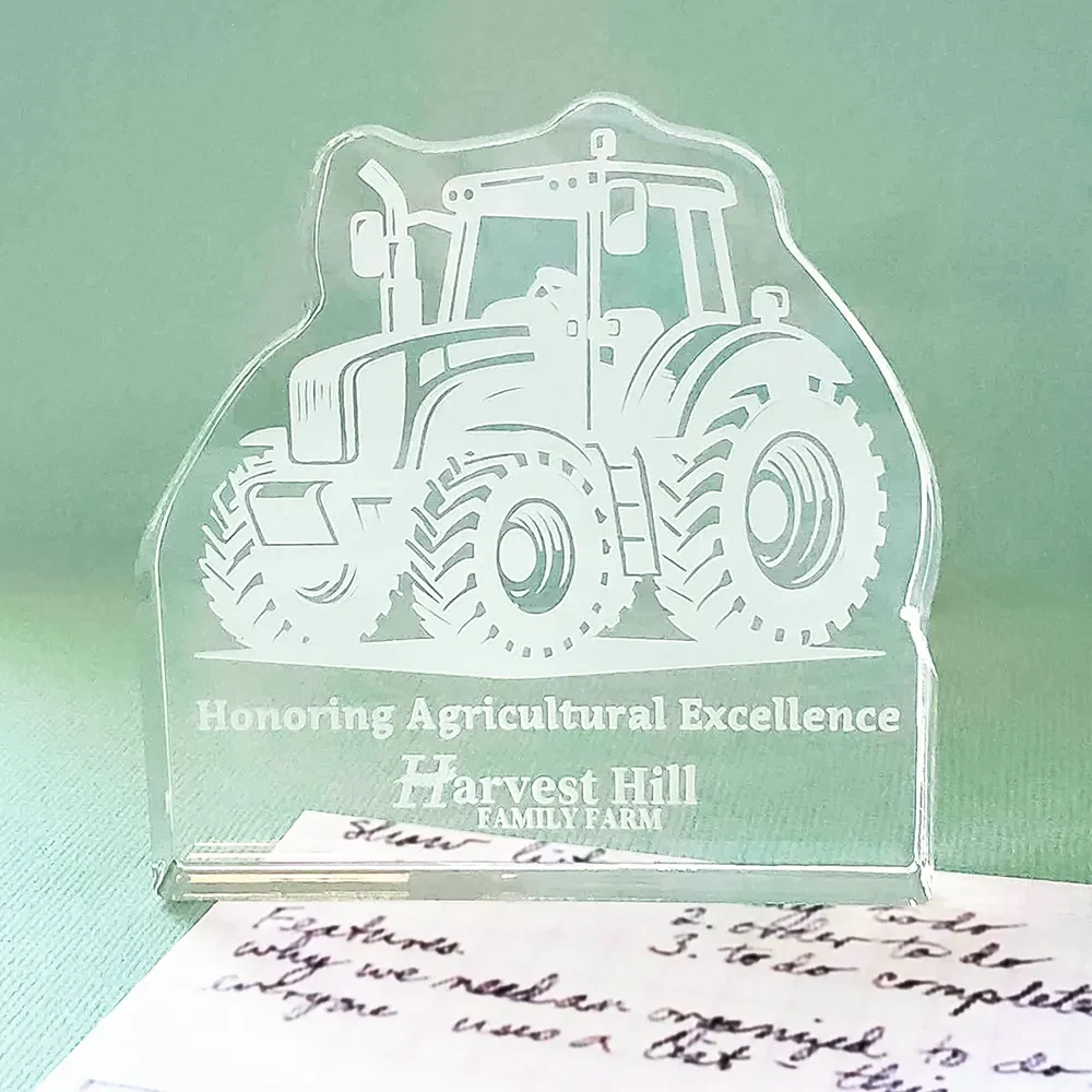 Custom Acrylic Etched Paperweights 1