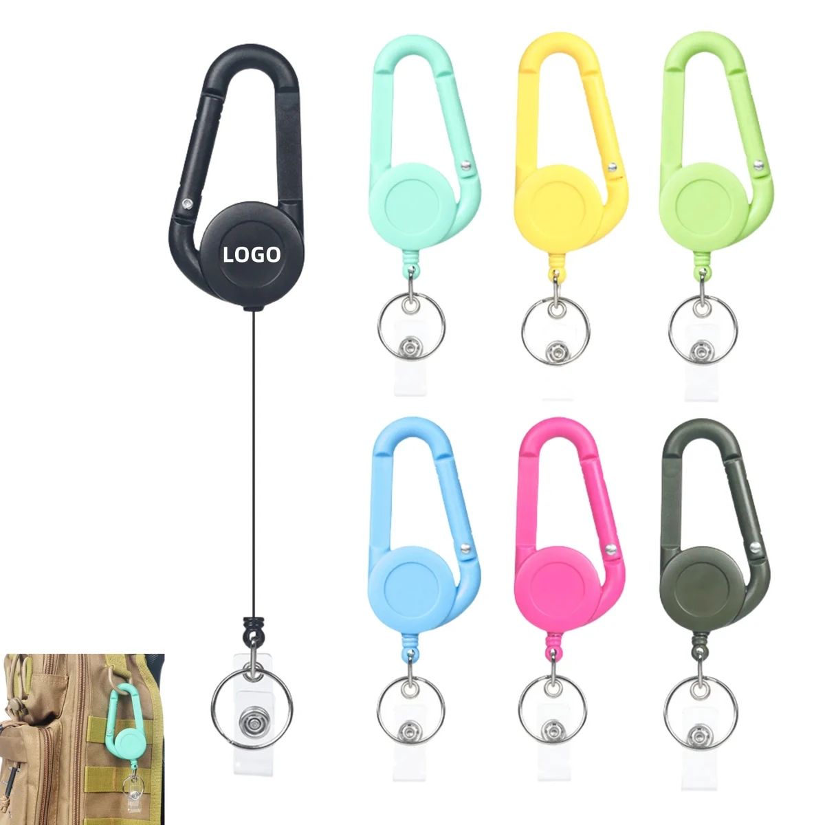 Outdoor Retractable Buckle Portable Anti-Loss Keychain 1
