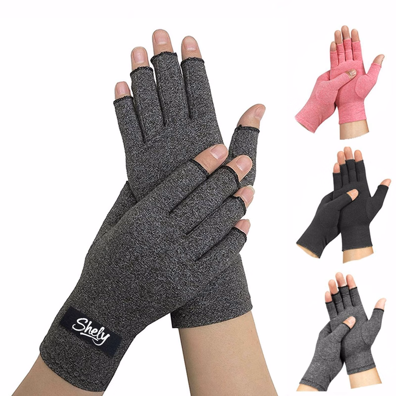Breathable Cotton Compression Half Finger Gloves