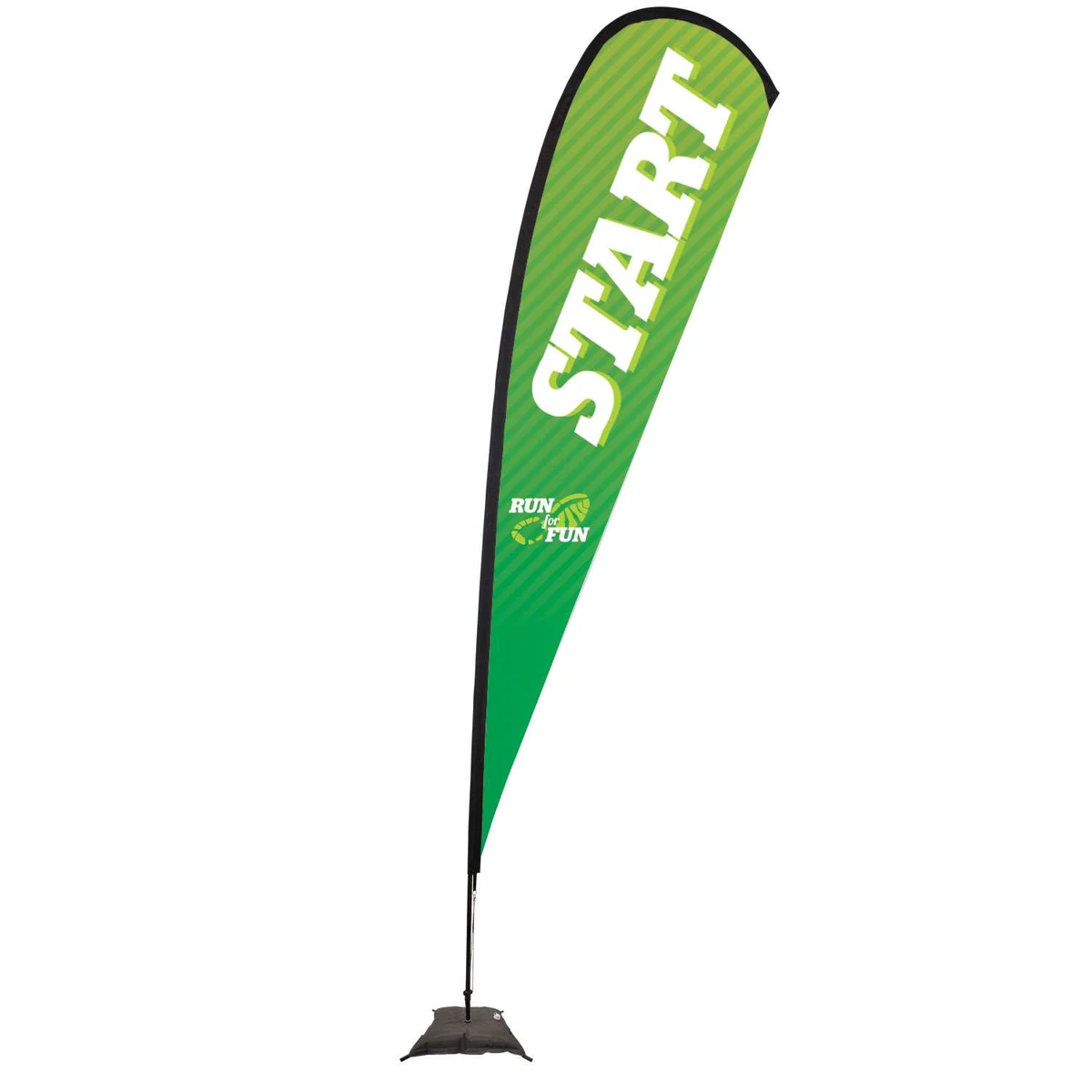 15' Premium Teardrop Sail Sign Kit (Single-Sided with Scissor Base) 1
