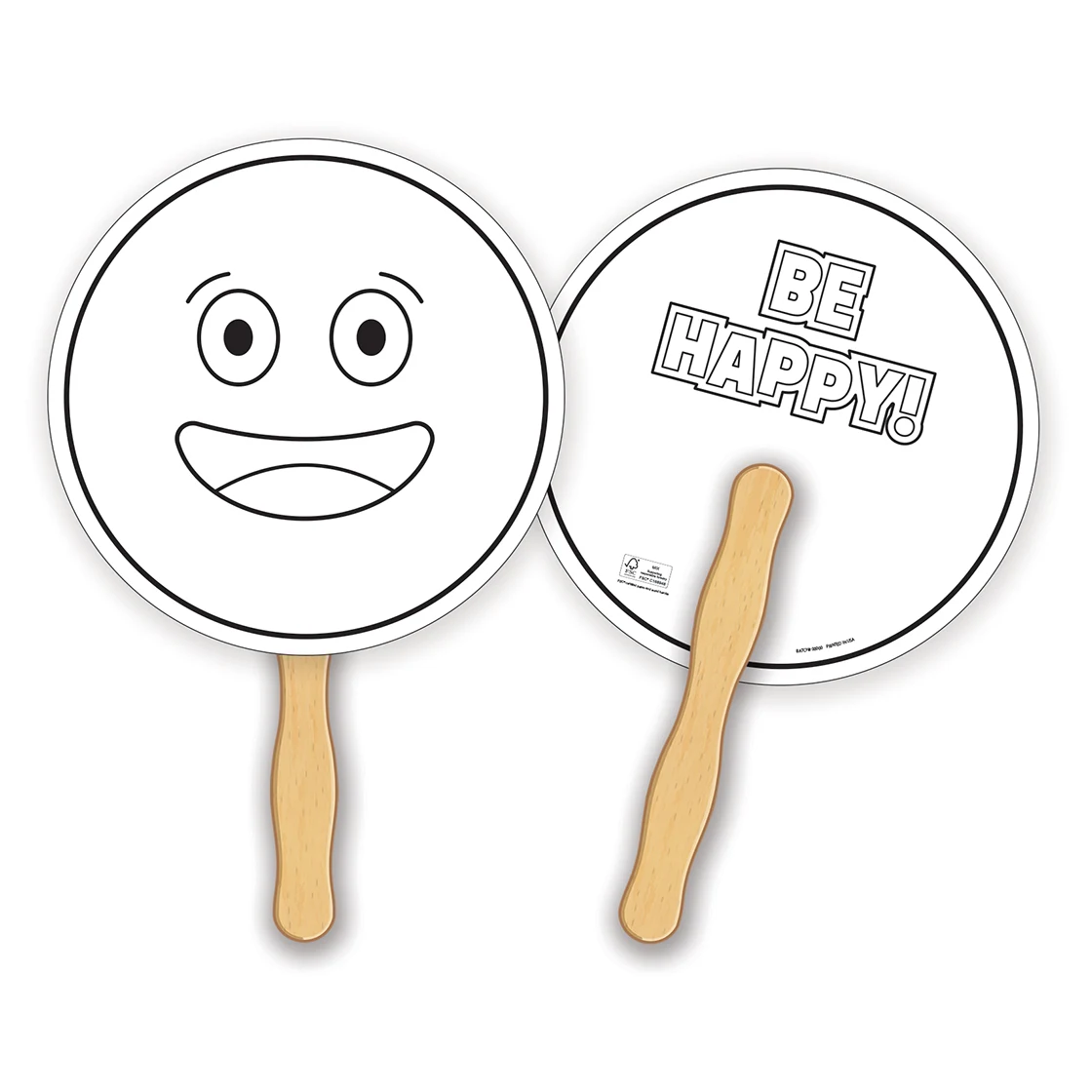 HAND FANS - Coloring Fan, Round Shape 1