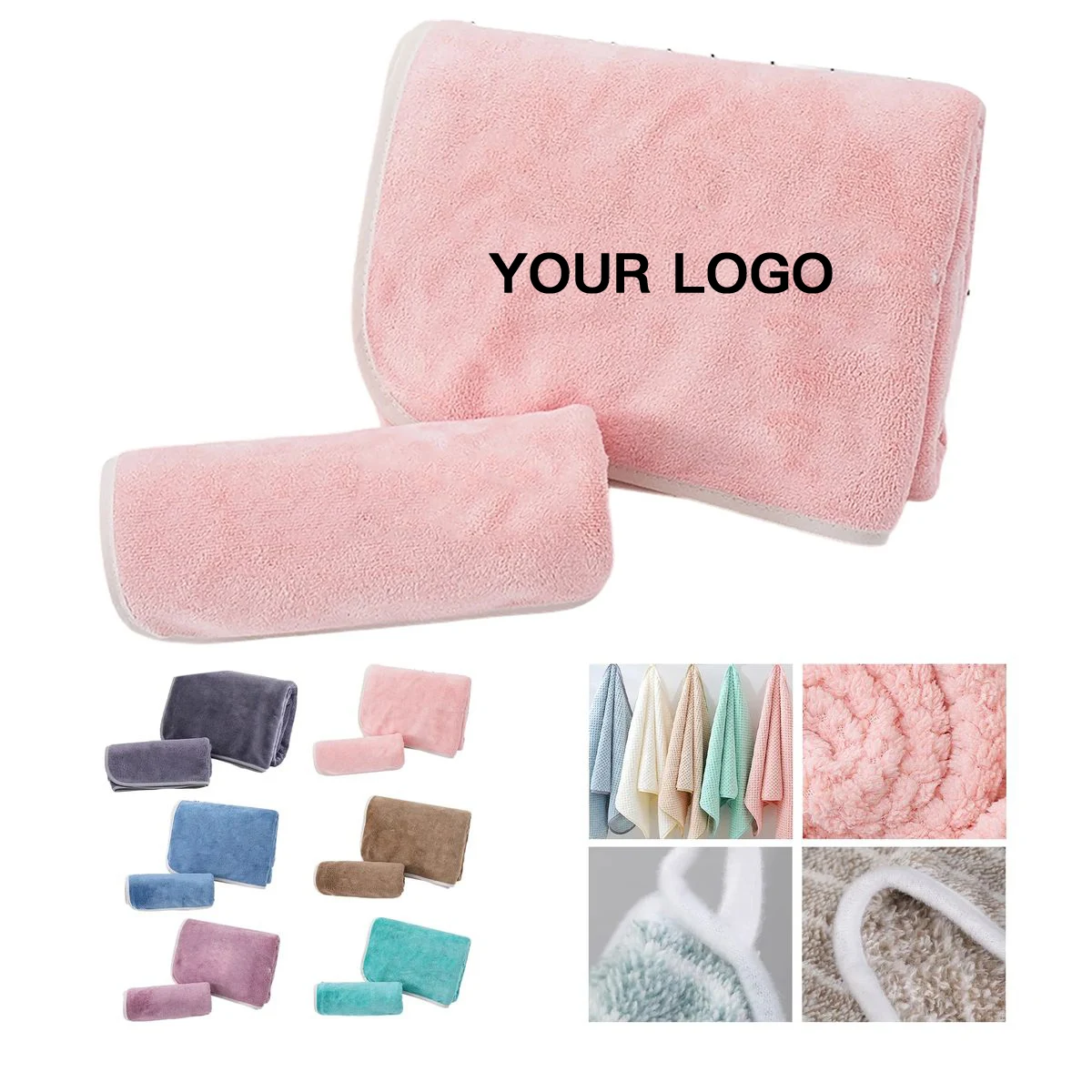Absorbent Fitness Towel in Coral Fleece 1