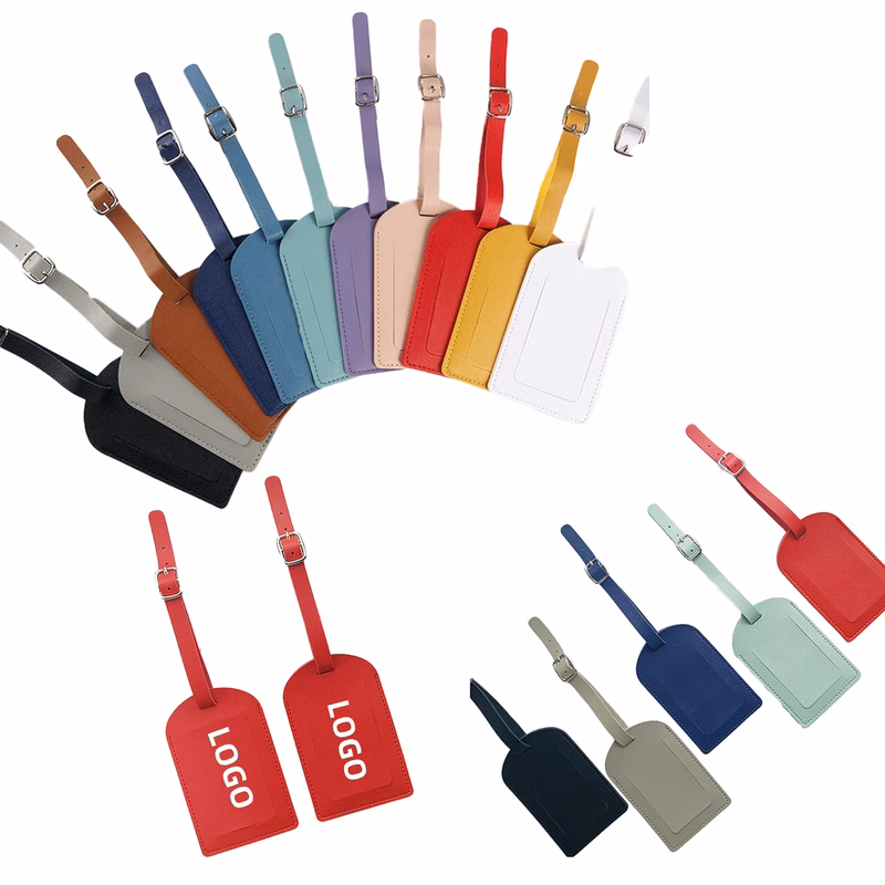 Soft Leather Custom Print Luggage Tags