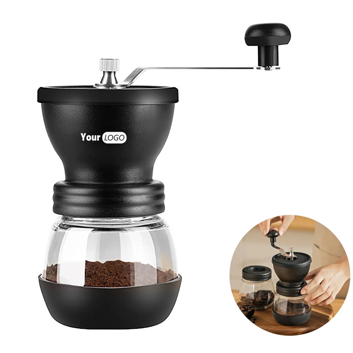 Glass Hand Coffee Grinder 1