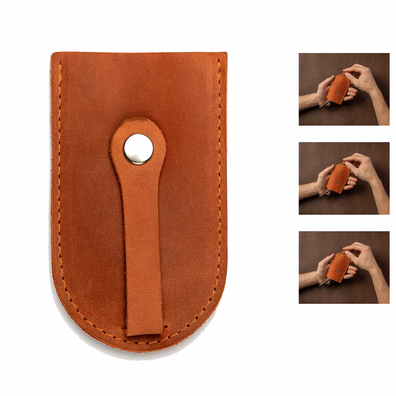 Minimalist Leather Keychain