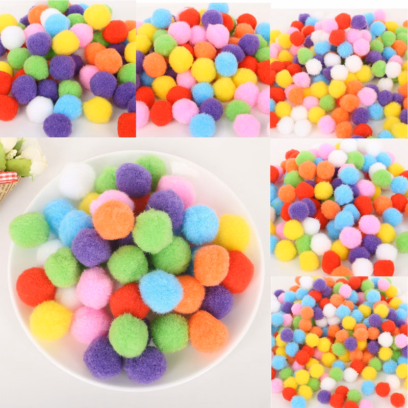 Soft and Fluffy Craft Pom Pom Balls ( 500 pieces )
