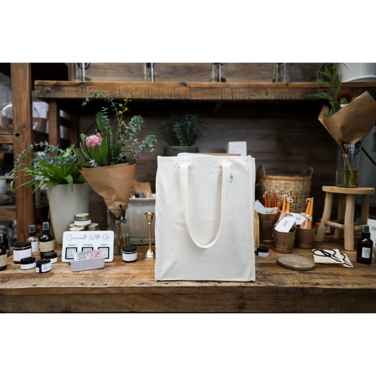 Recycled Cotton Market Tote Bag - AWARE™ 1