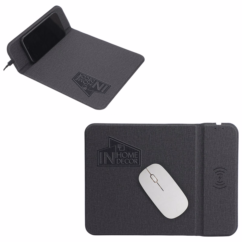 Azure 15W Wireless Charger Mouse Pad with Kickstand