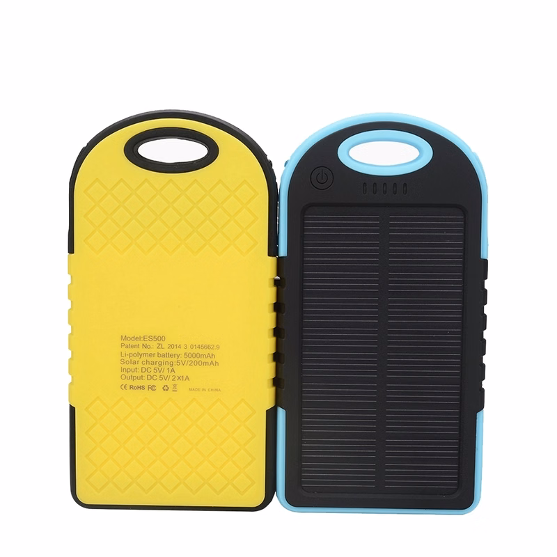 5000mAh Recharger Solar Power Bank with Hook