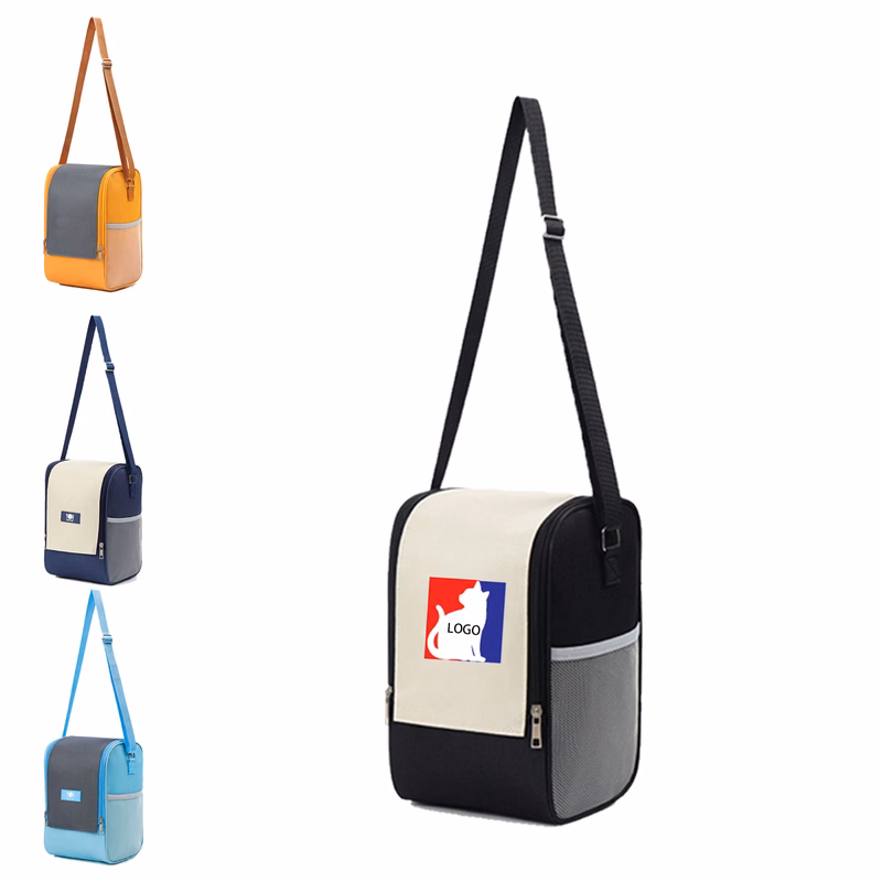 Square Wide-Opening Insulated Lunch Bag