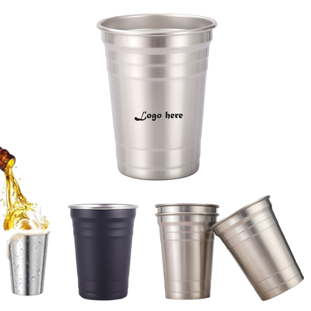Stackable Durable Stainless Steel Cups Tumblers MOQ 50 1