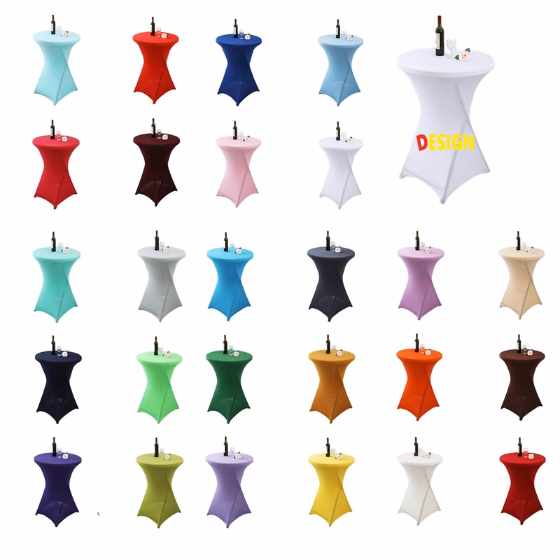 Round High-Top Table Cover with Stretch Fit for Parties