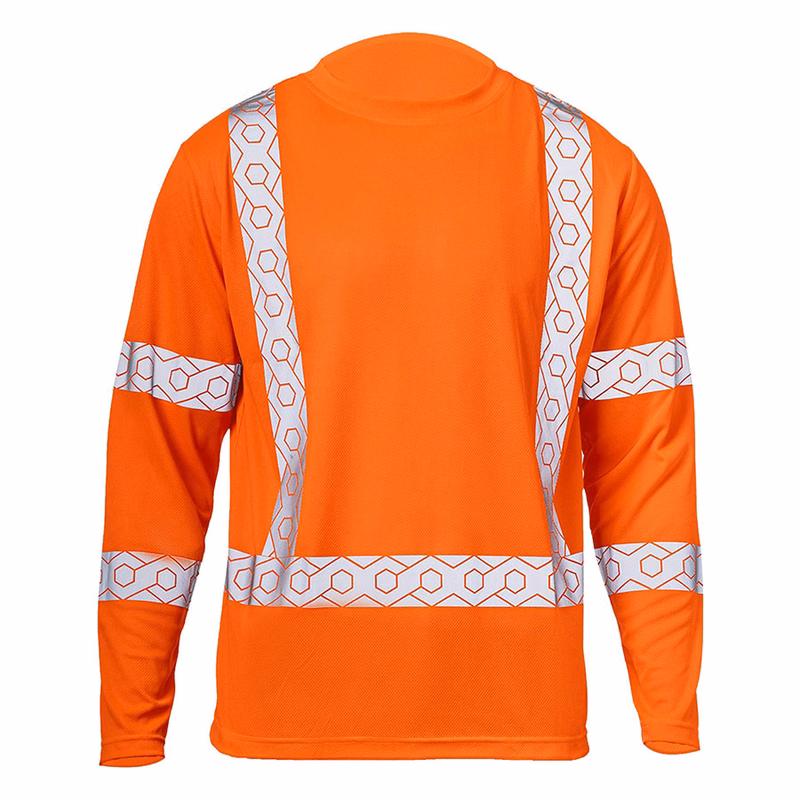 VISIPRO Long Sleeve Reflective Safety T-Shirt with Pocket -