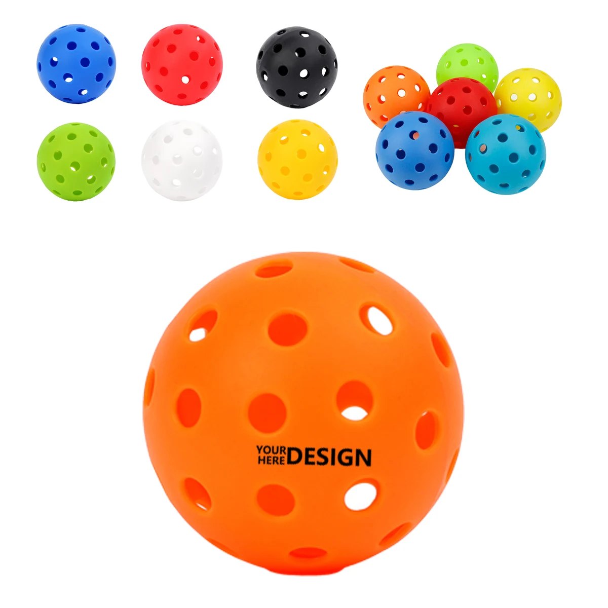 Durable PE Pickleball Racket, custom sports ball with logo imprint 1