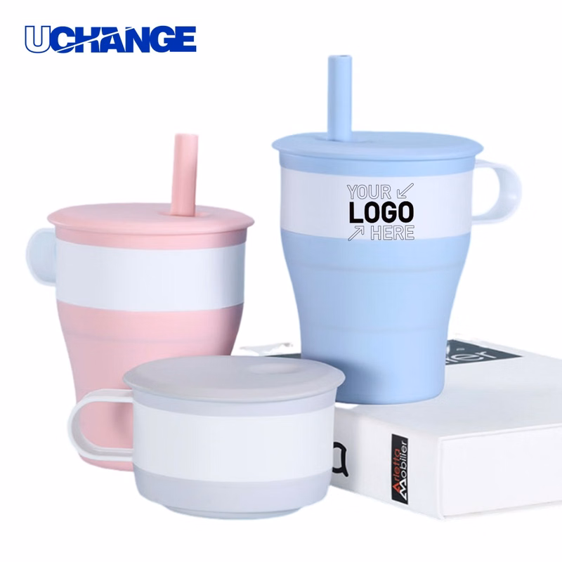 Silicone Mug Set with Lid for Family Use