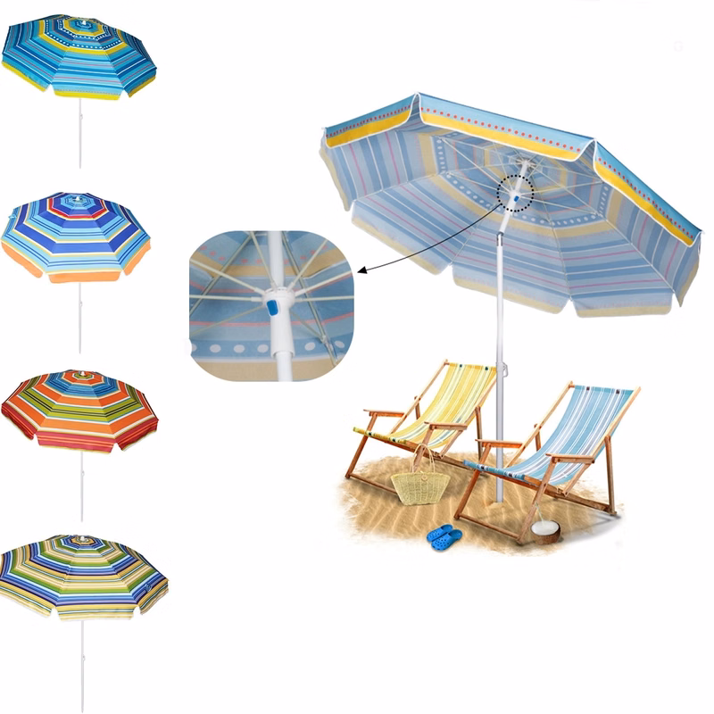 2 In 1 Portable Sun Shade & Beach Umbrellas For Sand