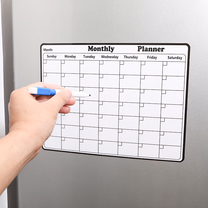 Magnetic Calendar for Refrigerator Monthly Fridge Calendar Whiteboard
