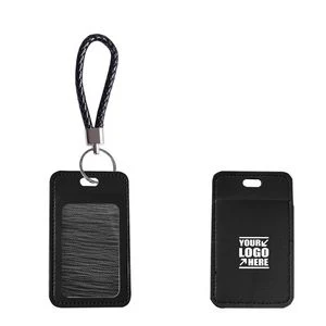 Stylish PU Leather Card Case With Keychain 1