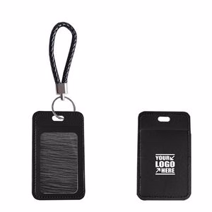 Stylish PU Leather Card Case With Keychain