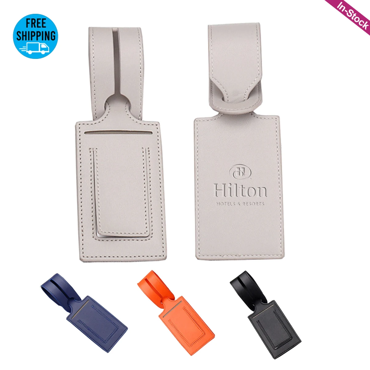 Premium Vegan Leather Luggage Tag for Suitcase 1