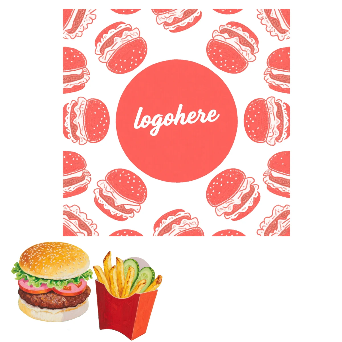 Greaseproof Food Wrapping Burger Paper for Catering 1