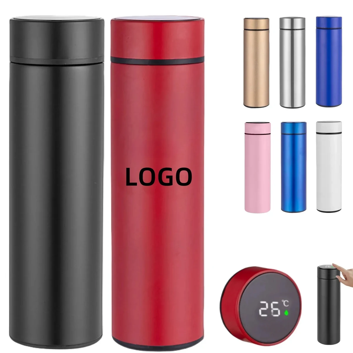 Stainless Steel Digital Temperature Display Water Bottle 1