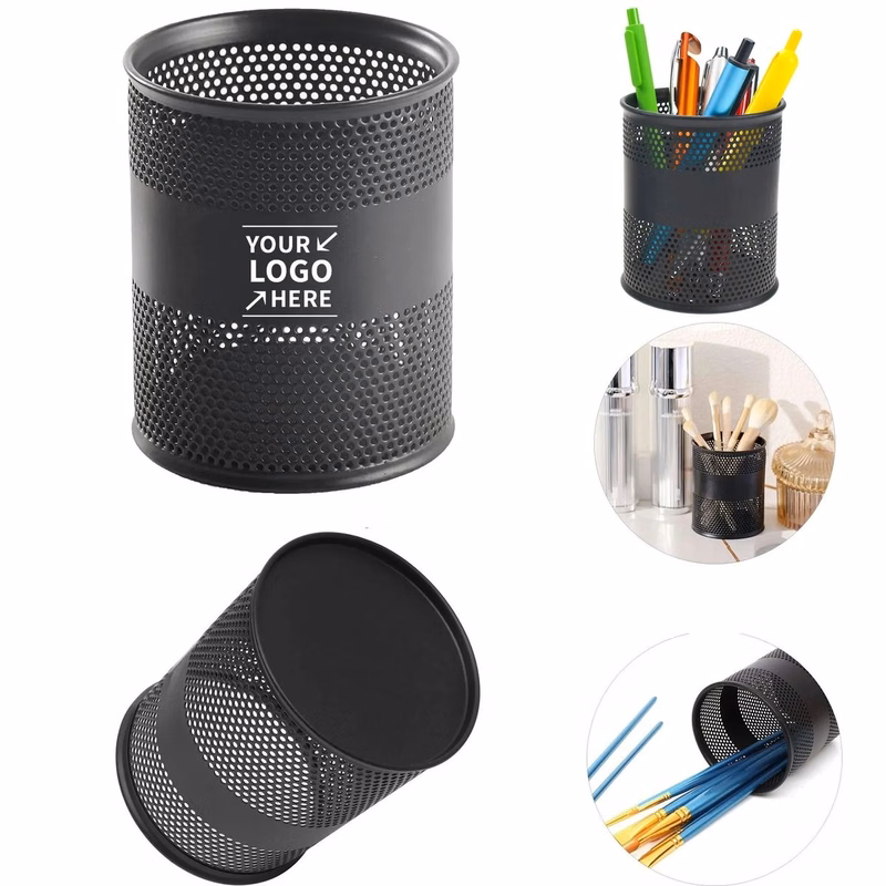 Round Mesh Pen and Pencil Cup Holder
