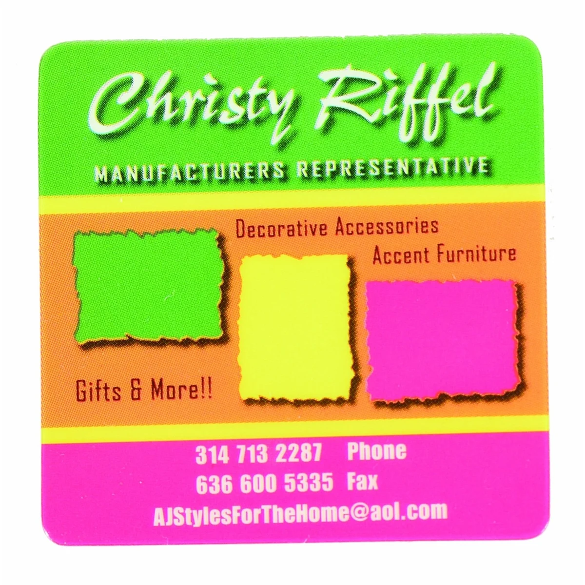 2 1/8"W x 2 1/8"H Square Card 1