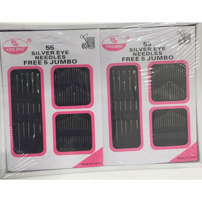 Hand Sewing Eye Needles - Silver 60 Pack