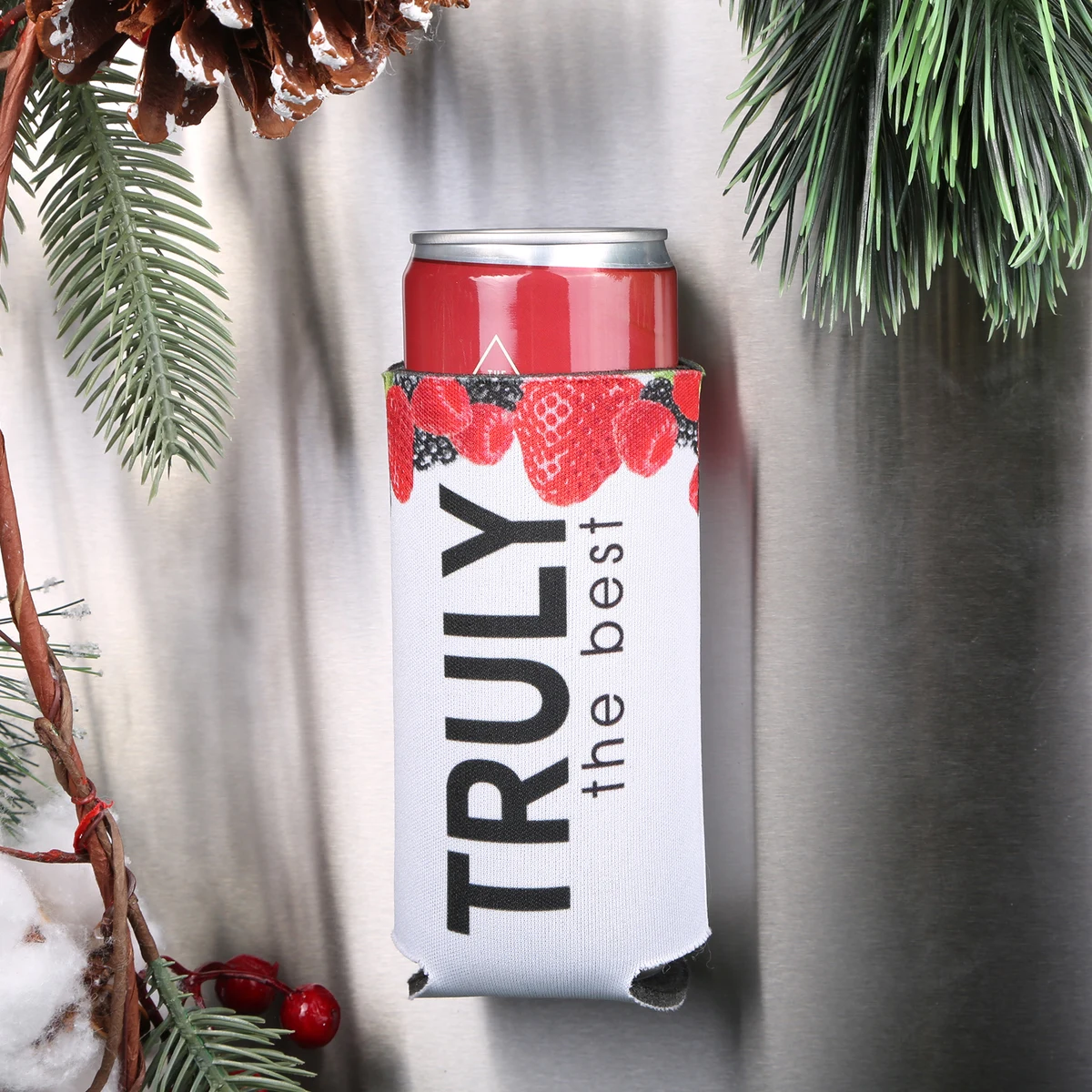12 Oz. Full-Color Slim Seltzer Magnet can cooler (Patent Pending) 1