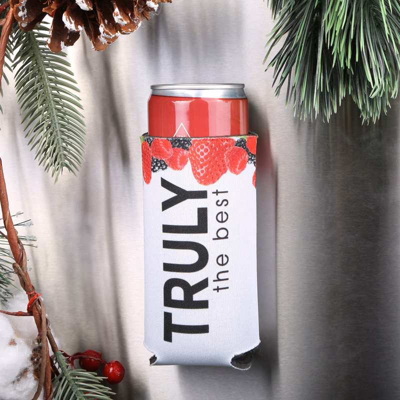 12 Oz. Full-Color Slim Seltzer Magnet can cooler (Patent Pending)