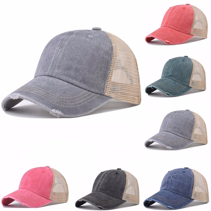 Vintage Baseball Unisex Adult Mesh Hats Caps