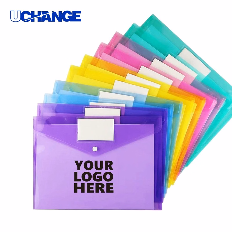 Plastic Snap Button File Bag Organizer