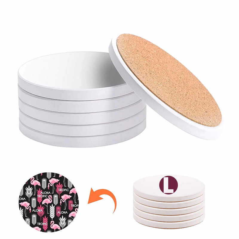 Full Color Imprint Round Ceramic Coasters