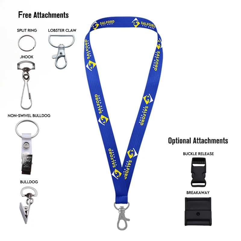1/2" FLAT POLYESTER LANYARD 1