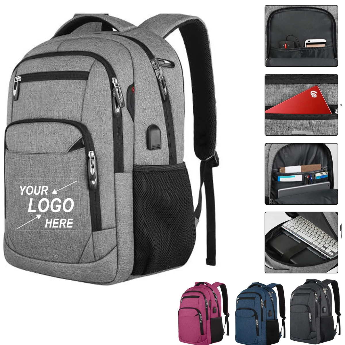 Anti-Theft Slim Business Travel Laptop Backpack 1