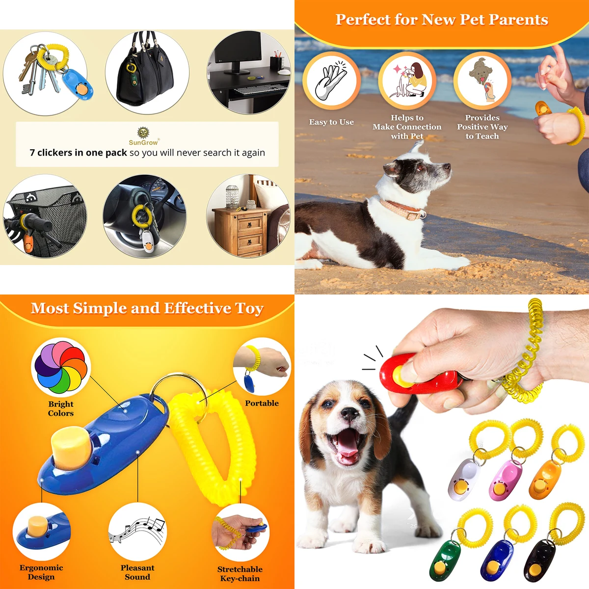 Dog Clicker for Training with Wrist Band 1