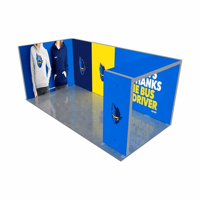 20ft Backlit Trade Show Display – Large LED Lightbox Backwall with Graphics