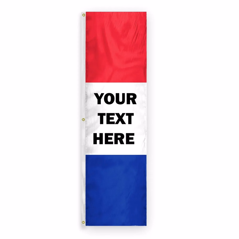 Custom Message Flag - 8' x 28" (3) Horizontal Stripes