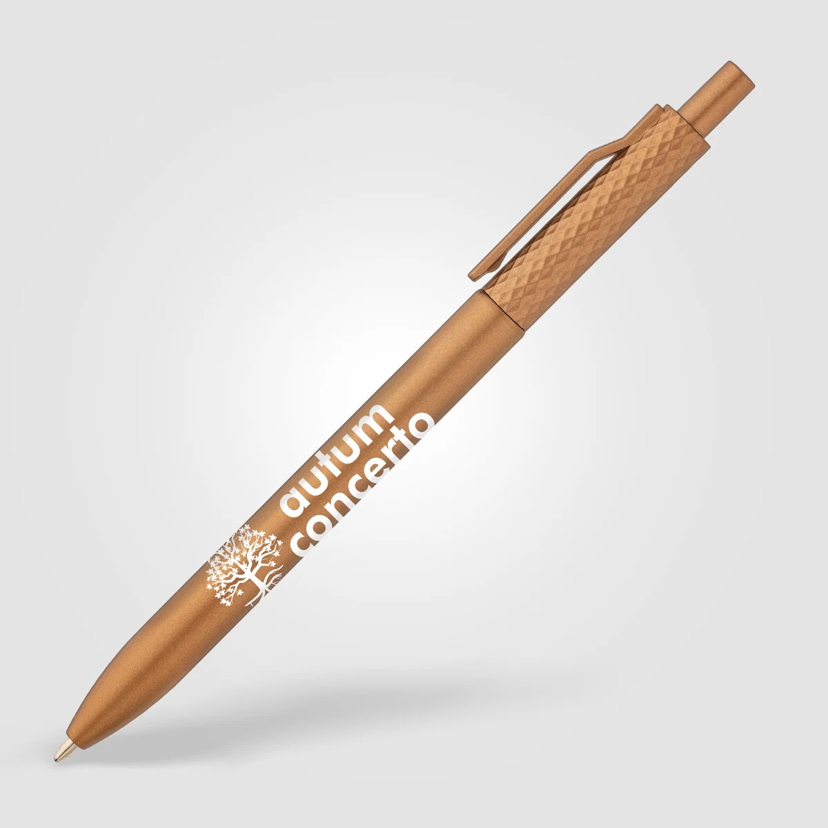 Vale Recycled Plastic Diamond Textured Metallic Pen 1