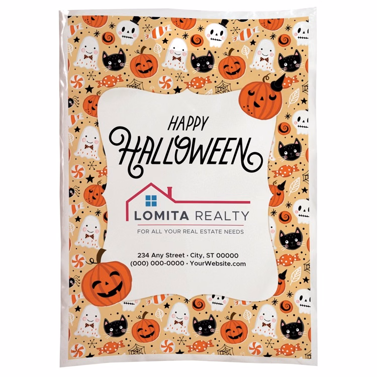 Halloween Scatter Design 3 Plastic Bag (13" x 18")