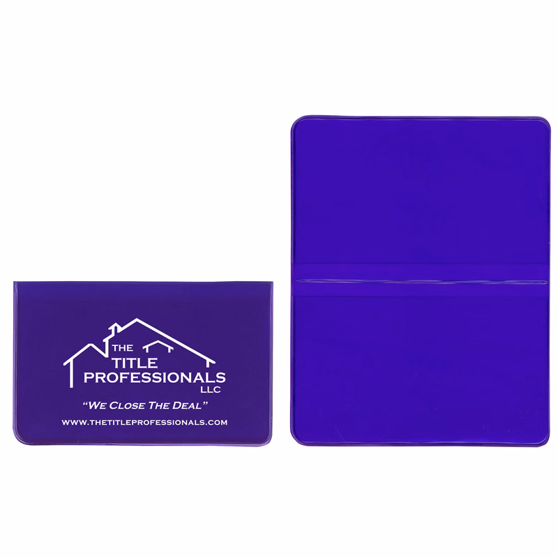 Foldover Card Case in Ultra Vibrant TEK Translucent Vinyl (with 2 clear pockets)